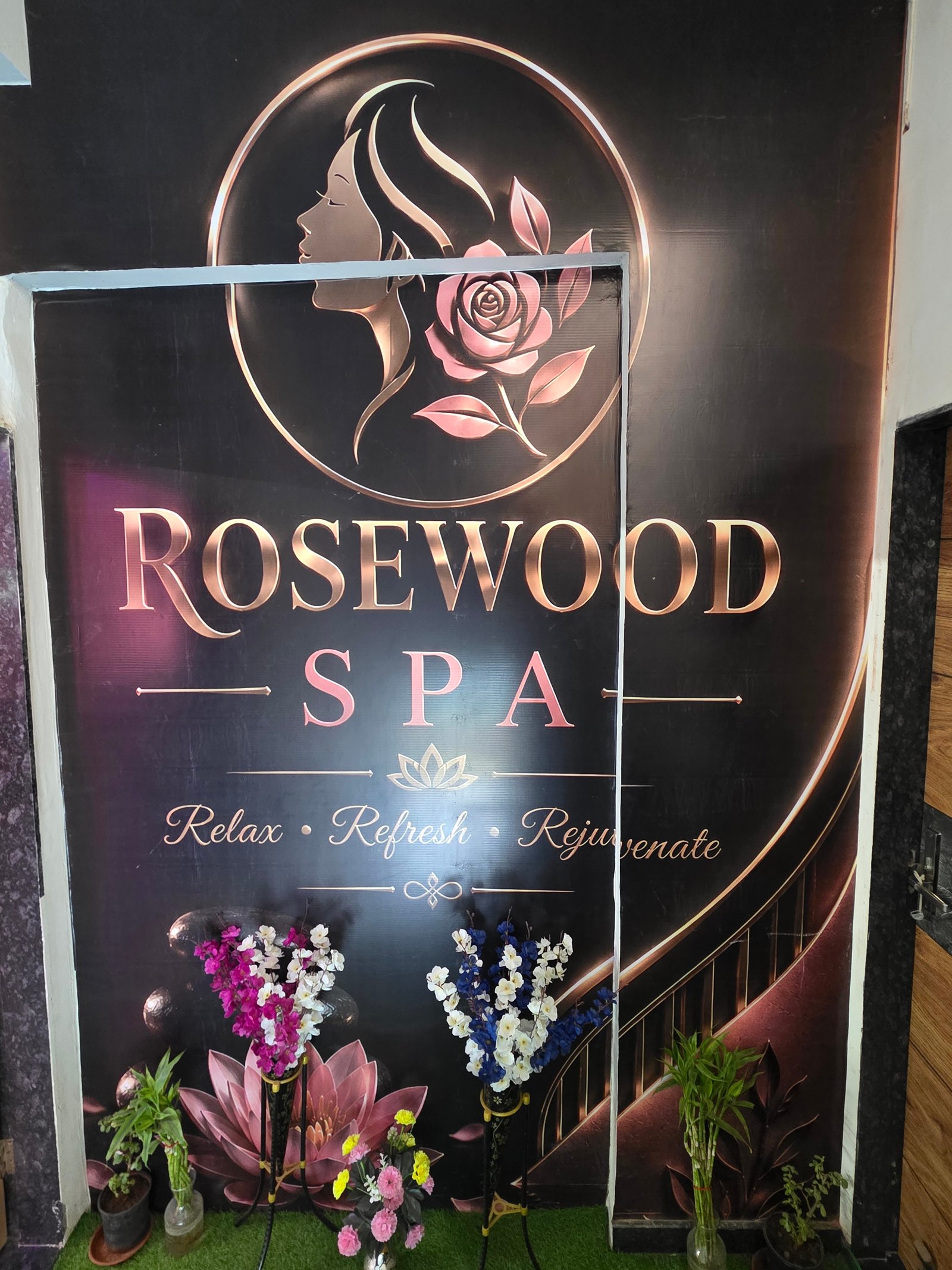 Rosewood Spa Sanctuary Entrance Standee